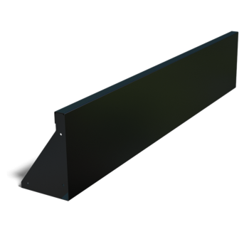 Steel retaining wall - Straight - 150 x 30 cm - RAL9005 matt (white)