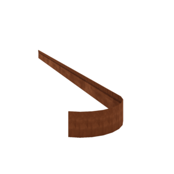 Corten steel lawn border edging - Flattened FLEX - Height 13 cm - 150 cm
