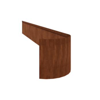 Corten steel lawn border edging - Flattened FLEX - Height 35 cm - 150 cm