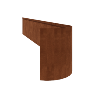 Corten steel border edge FLEX flattened 45 cm (length 150 cm)