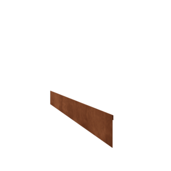 Corten steel border edge flattened 13 cm (length 150 cm)