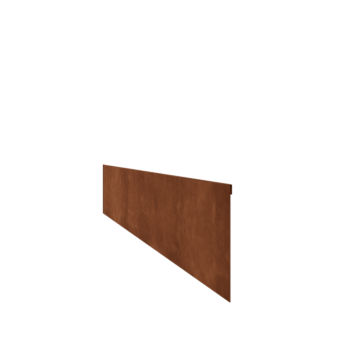 Corten steel lawn border edging - Flattened - Height 23 cm - 150 cm