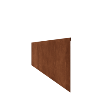 Corten steel lawn border edging - Flattened - Height 35 cm - 150 cm