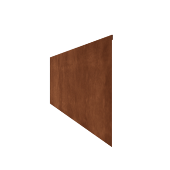 Corten steel border edge flattened 45 cm (length 150 cm)