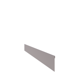 Galvanised steel lawn border edging - Flattened - Height 13 cm - 150 cm