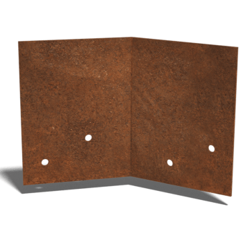 Corten steel coupling plate 45º medium 22 - 25 cm