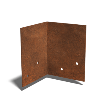 Corten steel coupling plate 90º layer 12 - 15 cm