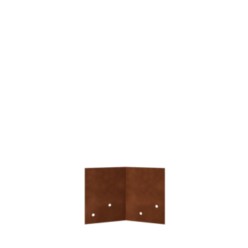 Corten steel coupling plate 45º layer 12 - 15 cm