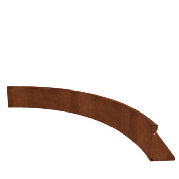 Corten steel retaining wall - Inner curve - 150 x 150 x 30 cm