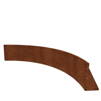 Corten steel retaining wall - Inner curve - 150 x 150 x 40 cm
