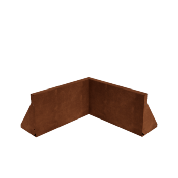 Corten steel retaining wall - Inner corner - 50 x 50 x 30 cm