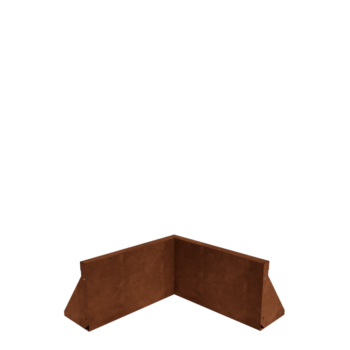 Corten steel retaining wall - Inner corner - 50 x 50 x 30 cm