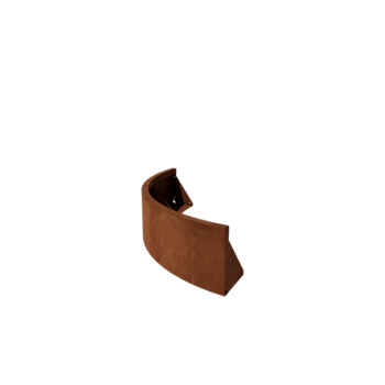 Corten steel retaining wall - Outer curve - 100 x 100 x 30 cm