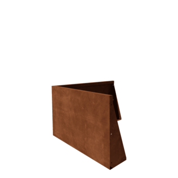 Corten steel retaining wall - Outer corner - 100 x 100 x 60 cm