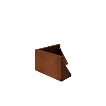 Corten steel retaining wall outside corner 50 x 50 cm (height 30 cm)