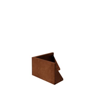 Corten steel retaining wall - Outer corner - 50 x 50 x 30 cm