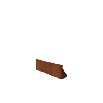 Corten steel retaining wall straight 100 cm (height 30 cm)