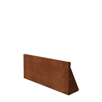 Corten steel retaining wall - Straight - 100 x 40 cm