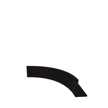 Steel retaining wall - Inner curve - 100 x 100 x 30 cm - RAL9005 matt (black)