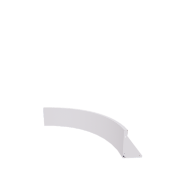 Steel retaining wall - Inner curve - 100 x 100 x 30 cm - RAL9005 matt (white)
