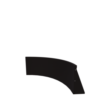 Steel retaining wall - Inner curve - 100 x 100 x 50 cm - RAL9005 matt (black)