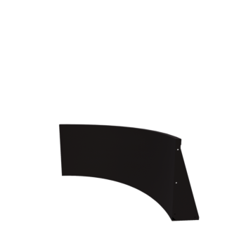 Steel retaining wall - Inner curve - 100 x 100 x 60 cm - RAL9005 matt (black)