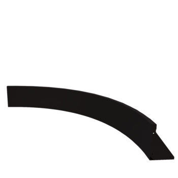 Steel retaining wall - Inner curve - 150 x 150 x 30 cm - RAL9005 matt (black)