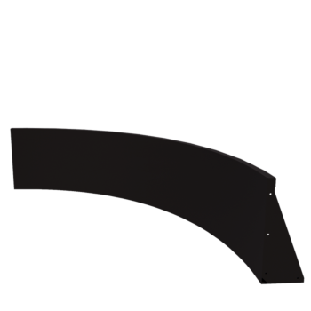 Steel retaining wall - Inner curve - 150 x 150 x 50 cm - RAL9005 matt (black)