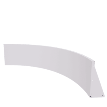 Steel retaining wall - Inner curve - 150 x 150 x 50 cm - RAL9005 matt (white)