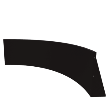 Steel retaining wall - Inner curve - 150 x 150 x 60 cm - RAL9005 matt (black)