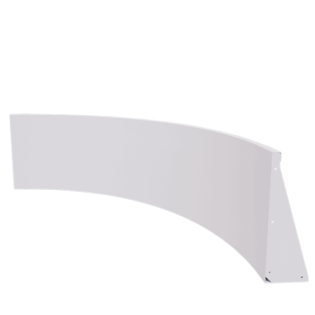 Steel retaining wall - Inner curve - 150 x 150 x 60 cm - RAL9005 matt (white)