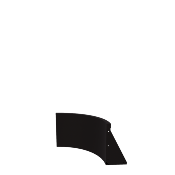 Steel retaining wall - Inner curve - 50 x 50 x 40 cm - RAL9005 matt (black)