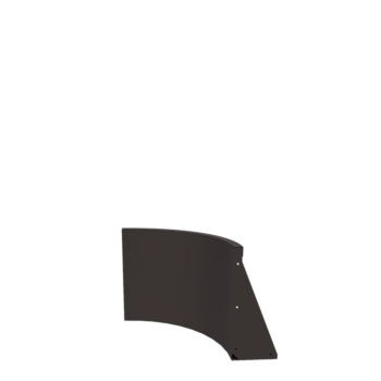 Steel retaining wall - Inner curve - 50 x 50 x 50 cm - RAL9005 matt (black)