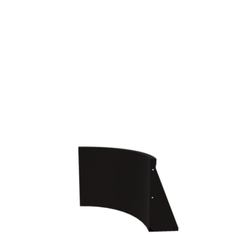 Steel retaining wall - Outer curve - 50 x 50 x 50 cm - RAL9005 matt (black)