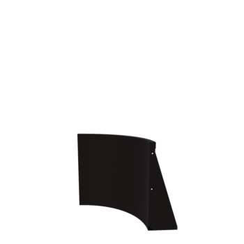 Steel retaining wall - Inner curve - 50 x 50 x 60 cm - RAL9005 matt (black)