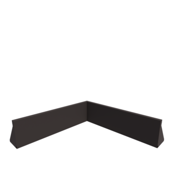 Steel retaining wall - Inner corner - 100 x 100 x 30 cm - RAL7016 matt (anthracite grey)