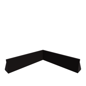 Steel retaining wall - Inner corner - 100 x 100 x 30 cm - RAL9005 matt (black)