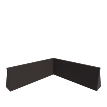 Steel retaining wall - Inner corner - 100 x 100 x 40 cm - Other RAL colour