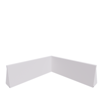 Steel retaining wall - Inner corner - 100 x 100 x 40 cm - RAL9005 matt (white)