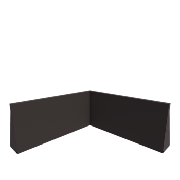 Steel retaining wall - Inner corner - 100 x 100 x 50 cm - RAL7016 matt (anthracite grey)