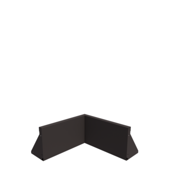 Steel retaining wall - Inner corner - 50 x 50 x 30 cm - Other RAL colour