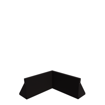 Steel retaining wall - Inner corner - 50 x 50 x 30 cm - RAL9005 matt (black)