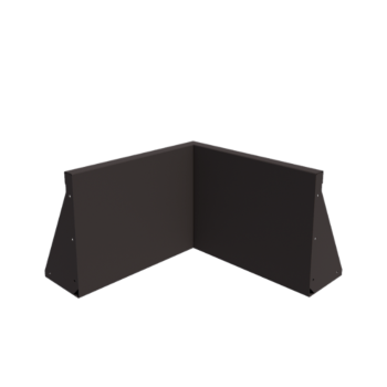 Steel retaining wall - Inner corner - 50 x 50 x 40 cm - RAL7016 matt (anthracite grey)