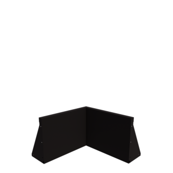 Steel retaining wall - Inner corner - 50 x 50 x 40 cm - RAL9005 matt (black)