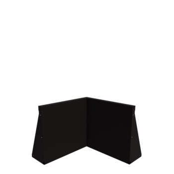 Steel retaining wall - Inner corner - 50 x 50 x 50 cm - RAL9005 matt (black)