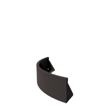 Steel retaining wall - Outer curve - 100 x 100 x 30 cm - RAL7016 matt (anthracite grey)