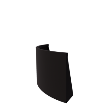 Steel retaining wall - Outer curve - 100 x 100 x 60 cm - RAL9005 matt (black)