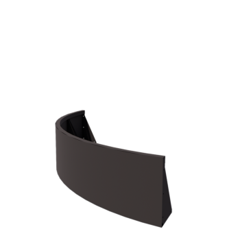 Steel retaining wall - Outer curve - 150 x 150 x 40 cm - RAL7016 matt (anthracite grey)