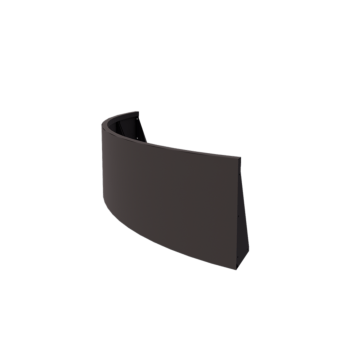 Steel retaining wall - Outer curve - 150 x 150 x 50 cm - RAL7016 matt (anthracite grey)