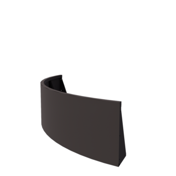 Steel retaining wall - Outer curve - 150 x 150 x 50 cm - RAL7016 matt (anthracite grey)